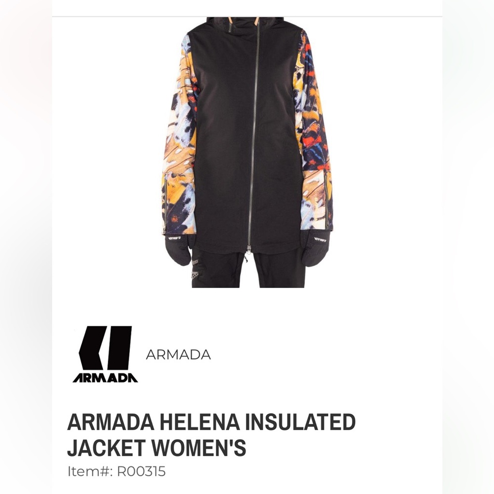 Armada Women's Insulated Ski Jacket - Black and Orange